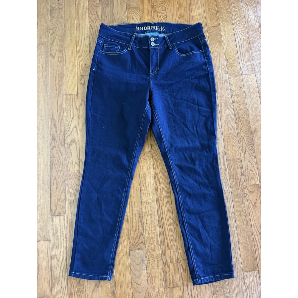 Hydraulic Nolita Mid Rise Curvy Ankle Skinny Jeans Blue 14W HRD1100628